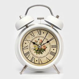 Будильник «Прованс», дискретный ход, d=9 см, с подсветкой, 17×11 см, от батарейки АА