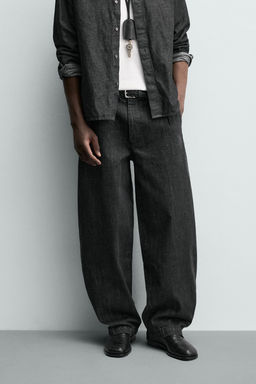 PANTAL?N CHINO DENIM BARREL FIT / Gris - Zara фото 2