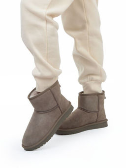 04-PF5854-6 KHAKI Угги женские (натуральная замша, 100% шерсть)