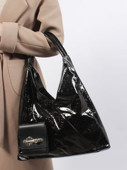 LACCOMA сумка Q6158-L-черный натуральная кожа полиэстер  фото 7