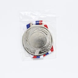 Медаль под нанесение 005 диам 7 см. Цвет сер. С лентой - Командор фото 6