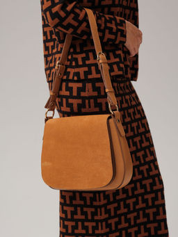 Замшевая сумка Deboro 31026 коричневый лист