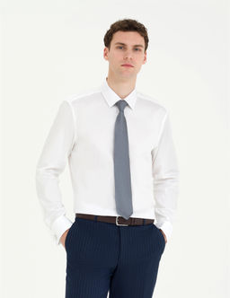 Beyaz Slim Fit Uzun Kollu Klasik G_mlek - Pierre cardin фото 3