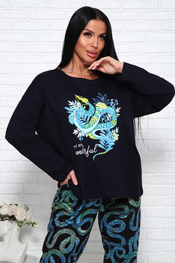 Костюм с брюками (01027. бирюзовый) - Плиона фото 13