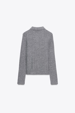 JEWEL COLLAR CUT-OUT CARDIGAN - Zara фото 7