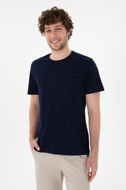 Erkek Regular Fit Bisiklet Yaka Lacivert Basic Ti__rt Sepette S_rpriz _ndirim - U.s. polo assn фото 4