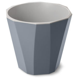 Горшок для цветов п/эт. со вставкой "Палермо" 3,6л (темно-серый)