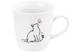 Кружка 340 мл 12,5*9*9,2 см Кот и Бабочка NEW BONE CHINA - Elan gallery фото 4