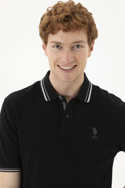 Мужская черная базовая футболка - U.s. polo assn фото 2