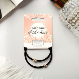 Цена за 8 шт. Резинки для волос «Берта», набор 2 шт., звёзды, чёрные