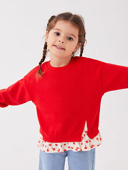 Bisiklet Yaka Uzun Kollu K?z Bebek Sweatshirt - Waikiki фото 2