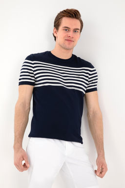 Erkek Slim Fit Bisiklet Yaka Lacivert Triko Ti__rt Sepette S_rpriz _ndirim - U.s. polo assn фото 8