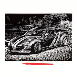 Цена за 2 шт. Гравюра «Дрифт» с металлическим эффектом «серебро» А4