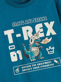 Dinozor Bask?l? Erkek ?ocuk Sweatshirt