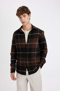 Рубашка Lumberjack с длинным рукавом в клетку стандартного кроя - Defacto фото 3