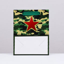 Цена за 2 шт. Пакет подарочный ламинированный вертикальный 23 февраля, 18?23?10 см