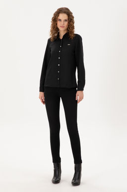 Женские черные джинсовые брюки Неожиданная скидка в корзине