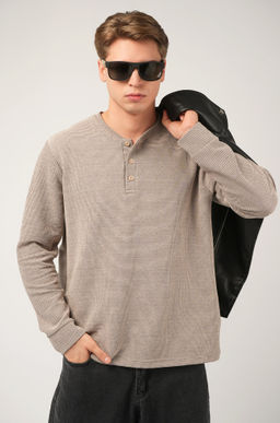 Мужской лонгслив на пуговицах Happyfox