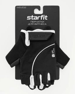 Перчатки для фитнеса STARFIT WG-202, черный/белый  фото 5