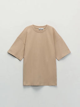 Базовая футболка оверсайз из хлопка / Zarina  фото 8