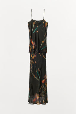 BEADED PRINTED CAPE DRESS - Zara фото 6