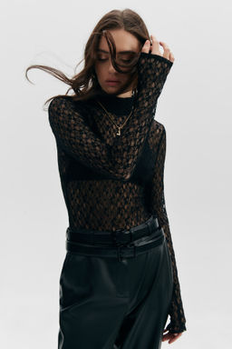 Боди с длинным рукавом из кружева - Mollis фото 3