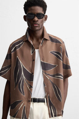 LEAF PRINT SHIRT - Zara фото 5