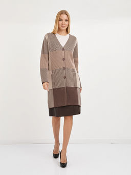 кардиган женский удлиненный в крупную клетку - Glenfield фото 7