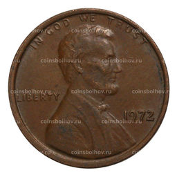 Монета 1 цент 1972 года