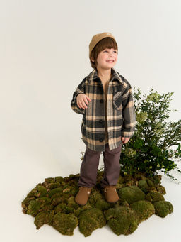 Пальто клетка Графит - Bungly фото 7