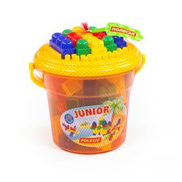 Конструктор Юниор (57 элементов) (в ведре Макси с крышкой) - Полесье фото 6