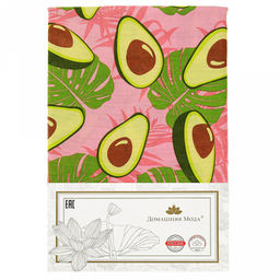 Скатерть-дорожка на стол 145х50см "Авокадо, вид 7/1", рогожка (хлопок 100%) 171г/м2, упаковка классическая, пакет ПВХ 28х41см, "Домашняя мода" (Россия)