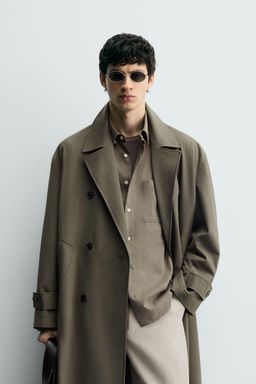 OVERSIZE FLOWING FIT TRENCH COAT - Zara фото 2