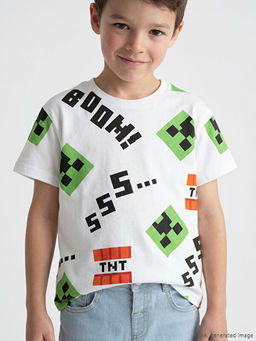 Minecraft Bask?l? Erkek ?ocuk Ti??rt