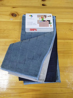 Салфетки для уборки из микрофибры 30x30 4 шт. клетка - Фабрика снов фото 4