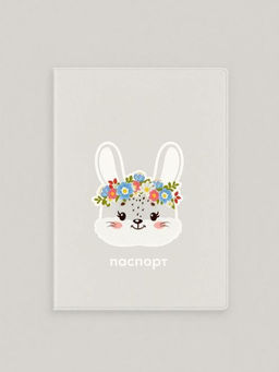 ОБЛОЖКА ДЛЯ ПАСПОРТА Flower bunny, плотность 600 мкм
