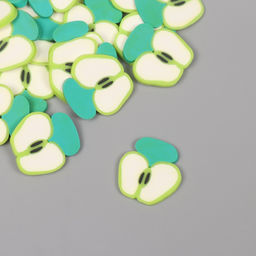 Декор для творчества PVC «Яблочки зелёные в разрезе», набор 20 г, 0.3×1.9×1.9 см