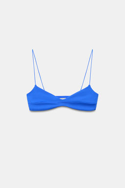 TOP BIKINI COSTURAS MARCADAS / Azul?n - Zara фото 4