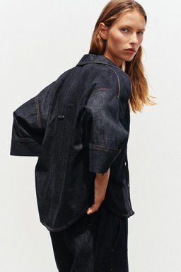 Z1975 WIDE SLEEVE DENIM SHIRT - Zara фото 4