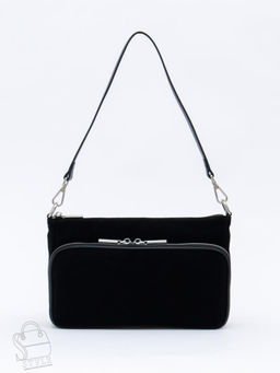 Сумка женская кожаная 8200PEF black Polina&Eiterou  в Новосибирске