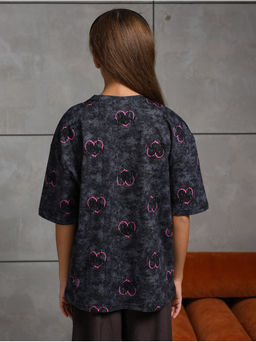 Футболка "Принт" Графит Девочка