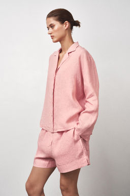 100% LINEN SHORTS ZW COLLECTION - Zara фото 2