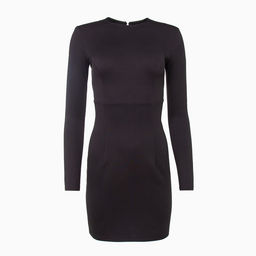 Платье женское короткое с бахромой MINAKU: PartyDress, чёрное, размер 48