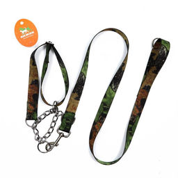 Комплект Маскировка, поводок 130 х 2,5 см, ошейник-удавка 40-54 х 2,5 см, коричневый - Пижон фото 6