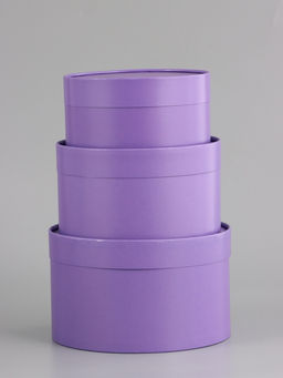 Набор подарочных коробок 3 в 1, завальцованные «Лавандовый», 20 х 12 - 18 х 10 - 16 х 8 см