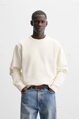 RELAXED FIT COTTON BLEND SWEATER - Zara фото 10