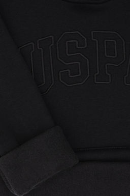 K_z _ocuk Siyah Kap__onlu _ardonlu Basic Sweatshirt Sepette S_rpriz _ndirim - U.s. polo assn фото 4