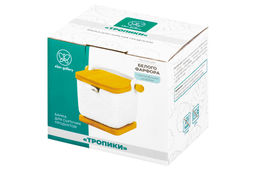 Банка д/сыпучих продуктов 300 мл 12*9*9,5 см Тропики с ложкой, откидной бамбуковой крышкой - Elan gallery фото 8