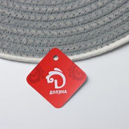 Цена за 6 шт. Салфетка сервировочная на стол Доляна Гипноз, d=38 см, цвет серо-белый  фото 5