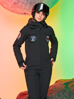 Женский сноубордический горнолыжный комбинезон Alpha Endless Aeternitas 223/2305 BLK - Черный  фото 23